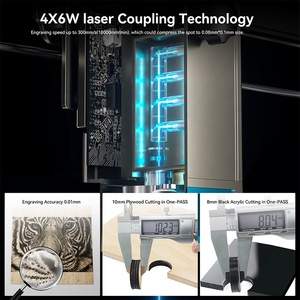 Atomstack S20 Max 130 Wát với không khí hỗ trợ chuỗi xe tăng 800*400 mét CNC Máy kim loại khắc laser khắc gỗ Máy cắt - Product Image 4