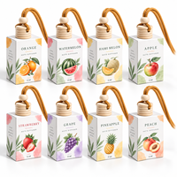Diffuseur de parfum pour voiture en verre suspendu de 11 ml, parfum fruité, diffuseur de parfum automobile, logo personnalisé, parfum pour voiture