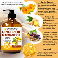 Huile Essentielle de Massage au Gingembre 100% Pure, Biologique et Naturelle, Vente en Gros, Marque Privée, Huile Corporelle pour Hommes, Soin de la Peau Spa, Distillée à la Vapeur