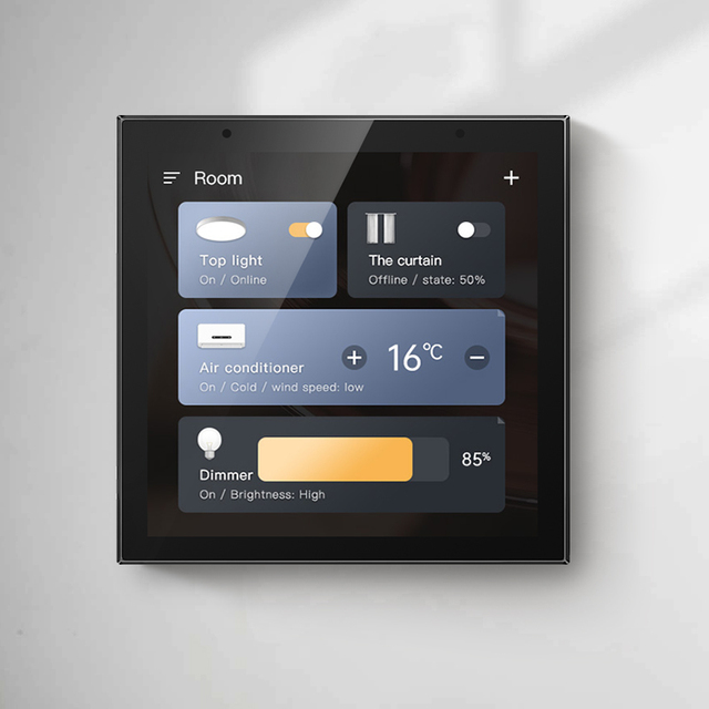 Smart Home Light Technology & Google Home Alexa Support App Remote Control Wired Matter Gateway Smart Control Panel 4Inch Screen
