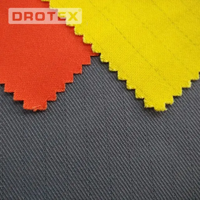 DROTEX Industrial Fabrics Hochfester vor geschrumpfter FRC-Stoff 305g/m² Satin gewebe Flamm hemmend 100% Baumwolle Plain Dyed