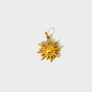 Mini Colgante de Acero Inoxidable con Diseño de Rayo de Sol, <span class=keywords><strong>DYO</strong></span>, Chapado en Oro de 18K, Venta al por Mayor de Dijes de Acero Inoxidable - Product Image 1
