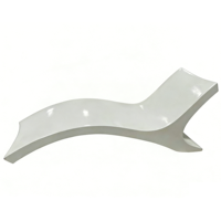 Chaise longue en fibre de verre pour bord de piscine, entièrement submersible, résistante au chlore et à l'eau salée, pour les centres de villégiature et les villas