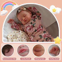 Poupées Reborn en Vinyle Souple Réalistes de 46 cm (18 Pouces), Bébé Ange Silicone, Corps Entier pour Garçons Filles