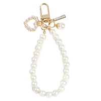 Perles alliage perlé porte-clés pour femmes nouveau sac de voiture minimaliste Bluetooth casque porte-clés pendentif bijoux en gros