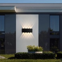 Lampe murale moderne en aluminium LED pour extérieur et intérieur, IP65, blanc/noir, pour la maison, les escaliers, la chambre à coucher, le chevet, la salle de bain