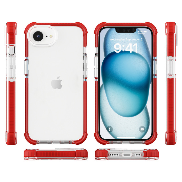 New Transparent Back Anti Drop Protective Mobile Phone Cases Cover for iPhone 16e Acrylic PC TPU Material Clear Phone Case