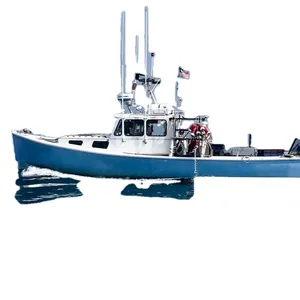 富锦铝休闲渔船离岸铝焊接钓鱼双体船热卖8.8米运动游艇钓鱼
