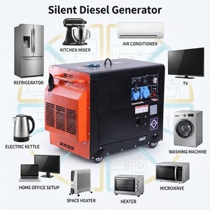 Super Silent Open Frame Diesel Generators 5kW-25KVA Single/<b>Three</b> Phase Auto Start ATS 480V 100% Copper Alternator - Product Image 1