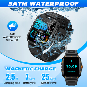 V71สมาร์ทวอทช์3ATM กันน้ำสำหรับเล่นกีฬาฟิตเนส, นาฬิกาอัจฉริยะวัดความดันโลหิตอัตราการเต้นของหัวใจสำหรับผู้ชายผู้หญิงเด็กนาฬิกาอัจฉริยะ - Product Image 6