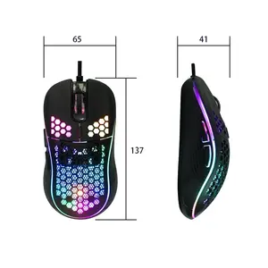 Ratón para Juegos con Cable Honeycomb, Retroiluminación RGB, 7200 DPI Ajustables, Ergonómico - Product Image 6