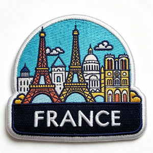 Patch brodé thermocollant France, forme irrégulière, en feutre non tissé, applique décorative, cadeau - Product Image 6