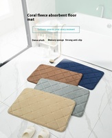 Tapis de bain en mousse à mémoire de forme douce, antidérapant, absorbant, pour salle de bain, douche et cuisine
