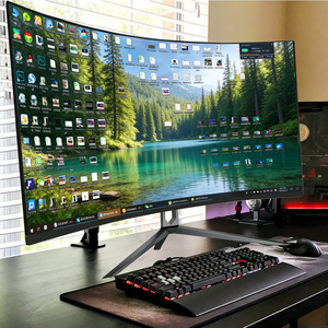 จอคอมโค้ง 34 นิ้ว 1080P แบบแบน สำหรับเกมเมอร์งบประหยัด จากโรงงานโดยตรง - Product Image 1