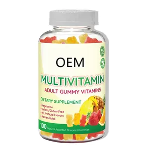 OEM आपूर्ति पोषण मल्टीविटामिन चिपचिपा चीनी मुक्त विटामिन Gummies बच्चों और वयस्क पाचन को बढ़ावा देने के लिए