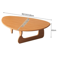 Table basse triangulaire en bois massif, durable, facile à nettoyer, nouveau style, pour petit appartement, luxe léger, simple, moderne, style nordique
