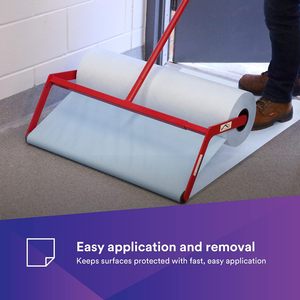 Tissu de protection liquide auto-adhésif 3M, 28 po x 300 pi, bleu, à peler et coller, adhésif temporaire puissant pour surfaces en tissu - Product Image 4