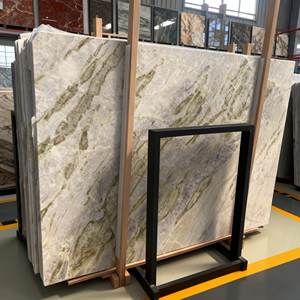 ألواح رخام كاريبي أخضر طبيعي رائجة للجدران الفنية وخزائن الحمام وأسطح المطبخ - Product Image 5