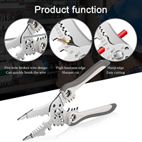 Coupe-fil Outil professionnel d'électricien portable pour pince à dénuder automatique pour perceuse Kit d'outils de coupe électronique