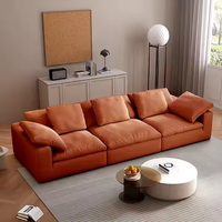 Ensemble de canapés de salon en forme de L au design moderne et haut de gamme européen Mobilier de maison confortable pour villas