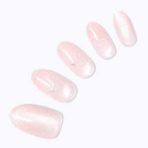 Dessing Diva mandorla arrossisce unghie artificiali cuore - Product Image 1