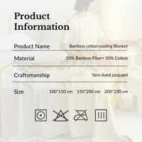 Plaid réversible en viscose de bambou et coton DL Summer - Respirant, léger, toucher frais, OEM disponible