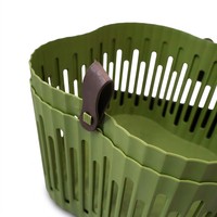 Panier de rangement en plastique ajouré durable, panier à linge portable, bac organisateur multi-usages pour salle de bain et chambre