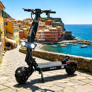 Trottinette électrique tout-terrain pour adulte avec moteur double brushless 8000W, batterie 72V 40AH, autonomie 80-120KM, roues 11 pouces et écran NFC - Product Image 1
