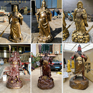 Vente en gros de statue <span class=keywords><strong>Guan</strong></span> Gong en laiton, sculpture du général chinois <span class=keywords><strong>Guan</strong></span> <span class=keywords><strong>Yu</strong></span>, décoration Feng Shui OEM personnalisée pour le bureau et le temple - Product Image 6