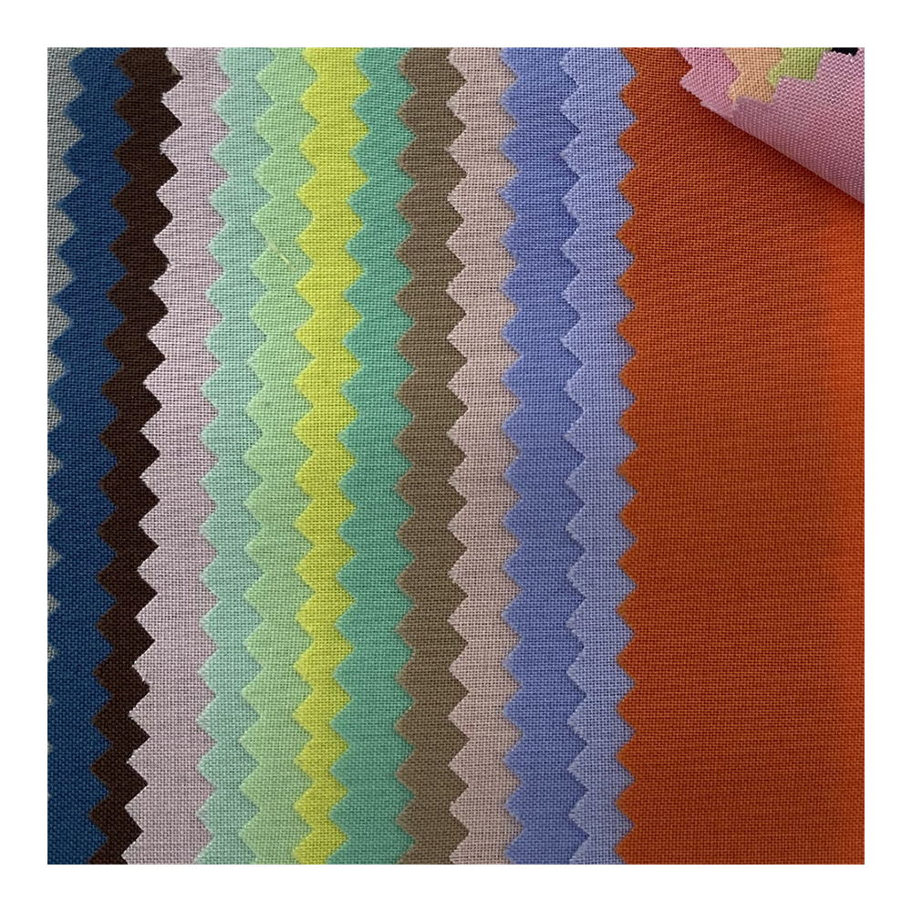 Custom Dyed Color 65% Polyester 35% Rayon 115g Poplin Plain Weaving Fabric for Shirt Dress