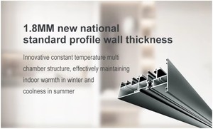 Fenêtre coulissante à isolation thermique <span class=keywords><strong>de</strong></span> haute qualité, design personnalisable, double vitrage insonorisé, aluminium imperméable, extérieur villa - Product Image 5