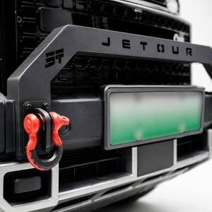 กันชนหน้าเหล็กแมงกานีสสำหรับ Jetour Traveler T2 Shanhai T2 ปี 2024-2026 พร้อมห่วง D-Ring สีแดงสำหรับออฟโรด - Product Image 2
