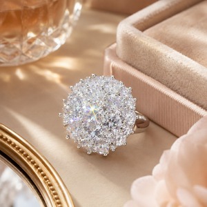 Anello da donna con fiore retrò esagerato, regalo per feste e uso quotidiano - Product Image 3