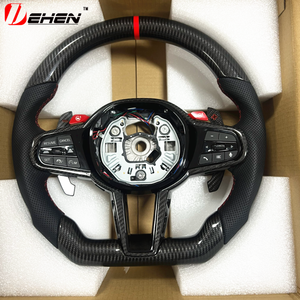 Volant de voiture en fibre de carbone et cuir perforé pour Toyota Supra GR A90 A91 MKV MK5 MK4 2019-2025, volant <span class=keywords><strong>sport</strong></span> racing - Product Image 6