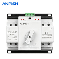 Saklar Transfer Otomatis ATS Kelas CB 2P 63A 100A 220V 230V Saklar Pengalih Daya Ganda untuk Tenaga Surya & Cadangan Generator