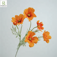 Bunga Sutra Cosmos Putih Kuning Pink Daisy Krisan Berkualitas Tinggi 6 Kepala