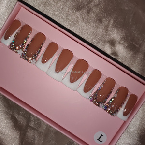 <span class=keywords><strong>Uñas</strong></span> Postizas <span class=keywords><strong>Hello</strong></span> <span class=keywords><strong>Kitty</strong></span>, Nuevo Diseño de Moda, Personalizadas, Ovaladas Medianas, Francesas Negras, Blancas, con Mariposas, Acrílico ABS, <span class=keywords><strong>Uñas</strong></span> Artificiales - Product Image 6