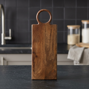 Bandeja para Servir Alimentos, Apta para Lavavajillas, Tabla de Cortar Rectangular de Madera Natural Sostenible, Mango para Cuchillo de 2.0 cm - Product Image 1