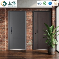 Porte en alliage d'acier de style fer forgé classique, facile à installer, avec panneaux décoratifs pour maison européenne