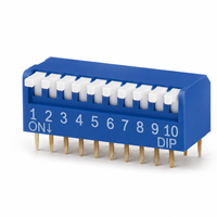Commutateur DIP de type piano 1-12 positions, pas de 2,54 mm, SPST, à montage traversant, bleu, commutateur de codage numérique pour carte de circuit imprimé