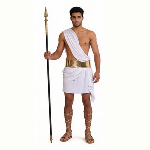 Disfraz de Gladiador Romano Griego Antiguo para Hombre Adulto, Toga Blanca, TRAD-011 - Product Image 1