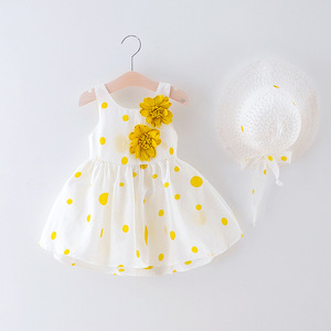 Mysweeby Venta al por Mayor, Nueva Colección de Ropa Infantil de Verano, Vestidos Casuales sin Mangas con Estampado de Puntos para Niñas - Product Image 2