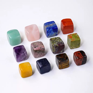 คริสตัลธรรมชาติขัดเงา หินดิบ เพชร วัสดุผสม โรสควอตซ์ ลูกบาศก์หลากสี สำหรับบำบัด พลังงาน - Product Image 5