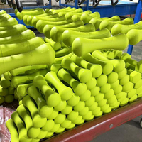 Haltères en fonte en forme d'os avec revêtement vinyle mat lisse pour l'entraînement de force des bras et du corps – Ensemble de poids à main légers et durables