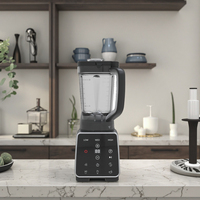 Mélangeur électrique 1400W 3 en 1 avec écran tactile à vitesse variable et hachoir pour smoothie à faible bruit