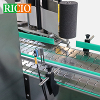 Étiqueteuse verticale automatique RICIO certifiée CE pour bidons carrés plats, double face, avec application d'étiquettes autocollantes