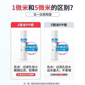 Cartouche filtrante en coton PP pour perceuse à noyau, 10 pouces, haute précision, pour purificateur d'eau domestique et usage en cuisine - Product Image 1