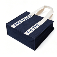 Sac fourre-tout en coton de poids moyen avec imprimé lettres, sac minimaliste pour les courses au café et les visites à la bibliothèque (Maquette rapide en 3 jours)