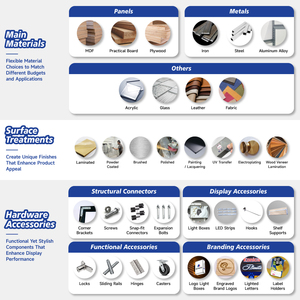 QMuS-QS-04 hiệu thuốc hiển thị giá hiện đại tủ trưng bày thời trang hàng đầu quầy gỗ cho thiết kế cửa hàng tiết kiệm không gian - Product Image 4