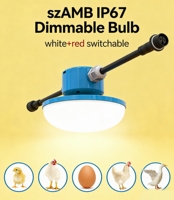 Ampoule LED pour poulailler 9W 130lm/W AC100-265V Rouge & Blanc Commutable Garantie 5 ans IP67